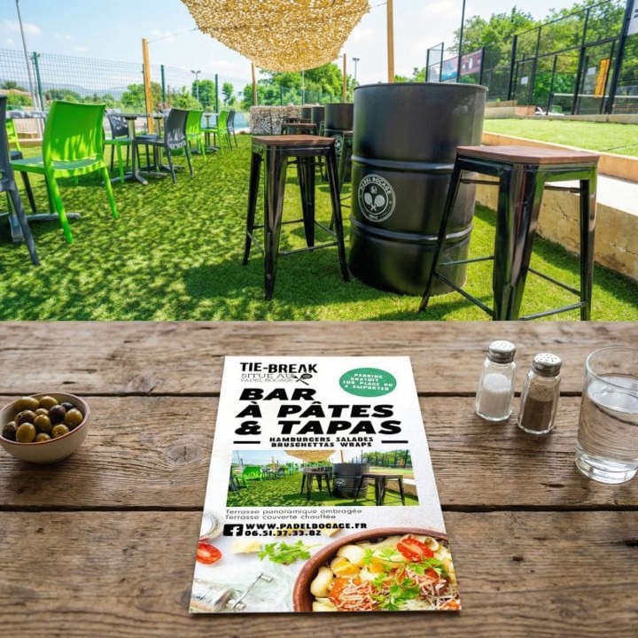 Menus du restaurant Tie Break, Padel Bocage